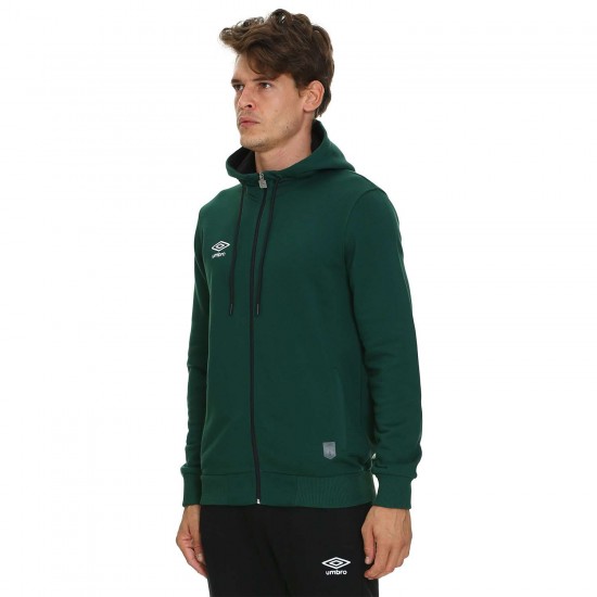 Umbro TC-0026-K.Green Hoodie Dax - Erkek Kapüşonlu Eşofman Üstü